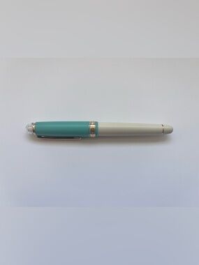 NWOT Platinum 3776 Century Fountain Pen Shape of Heart Bluebird Fine Nib 14K